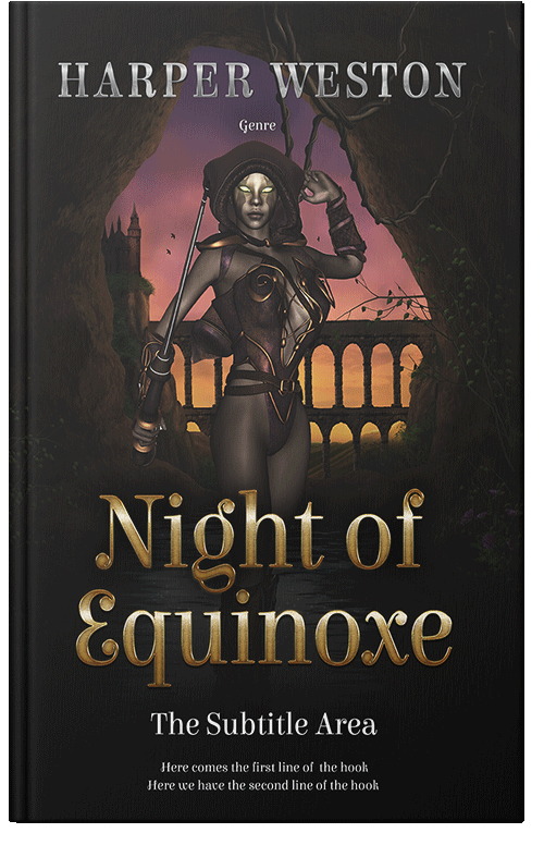 Front view of Cod Gray #22750 - Premade Fantasy Book Cover