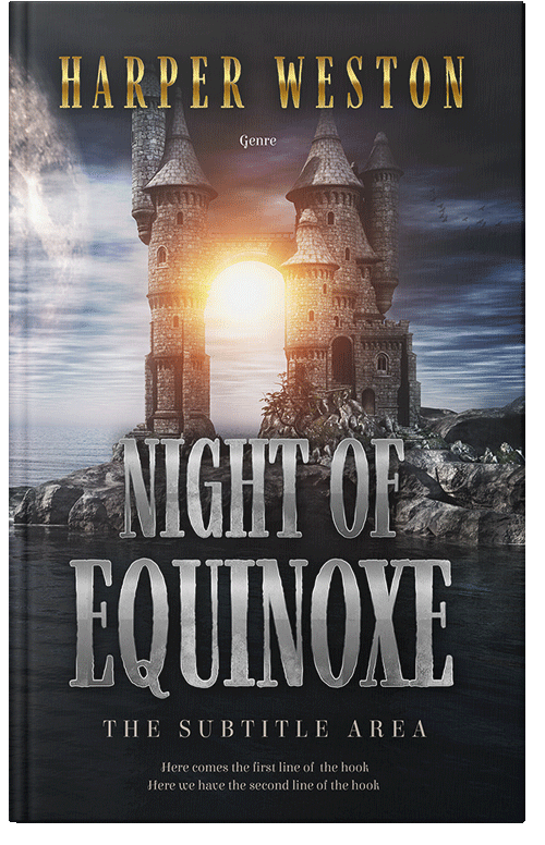 Front view of Soft Amber #22759 - Premade Fantasy Book Cover