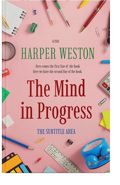 Front view of Beauty Bush #22807 - Premade Abstract Book Cover