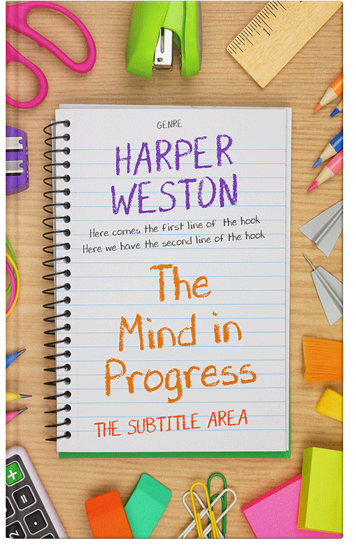 Front view of White Rock #22808 - Premade Education Book Cover