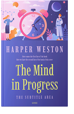 Pre Made Book Cover Blue Violet