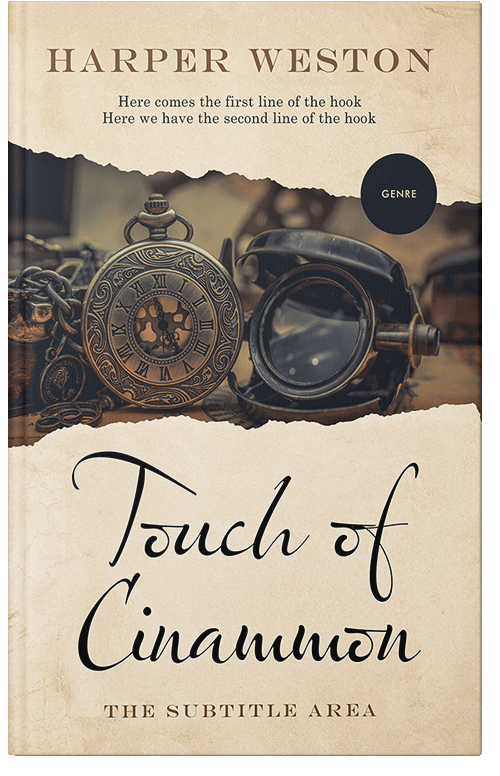 Front view of Premade Historical Book Cover - Almond