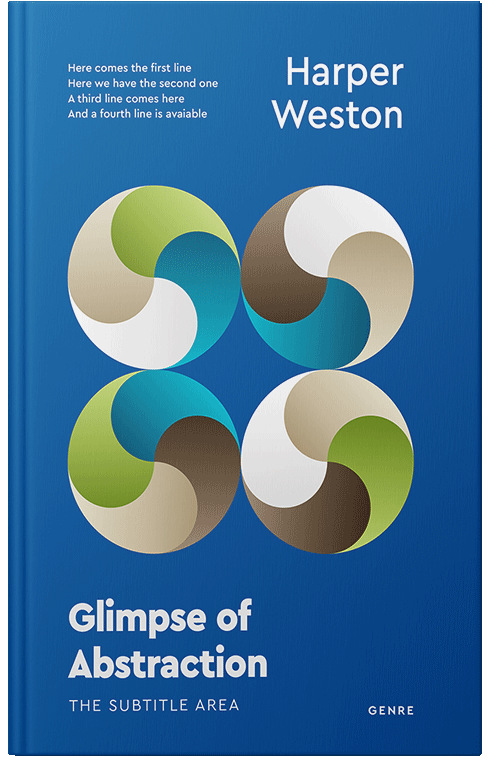 Front view of Premade Abstract Book Cover - Thistle Green