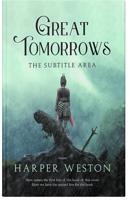 Front view of Fringy Flower #22964 - Premade Historical Book Cover