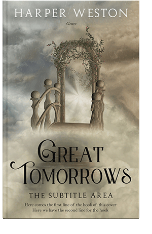 Pre Made Book Cover Gray Olive