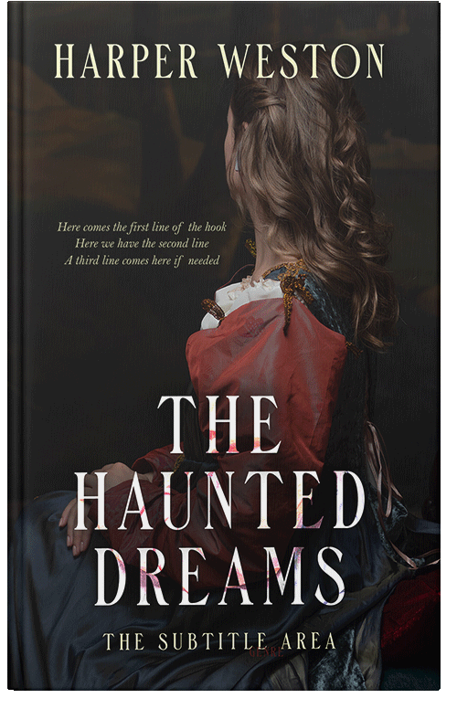 Front view of Premade Historical Book Cover - Cocoa Brown