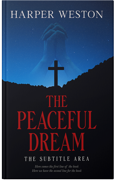 Front view of Premade Religion & Spirituality Book Cover - Ebony