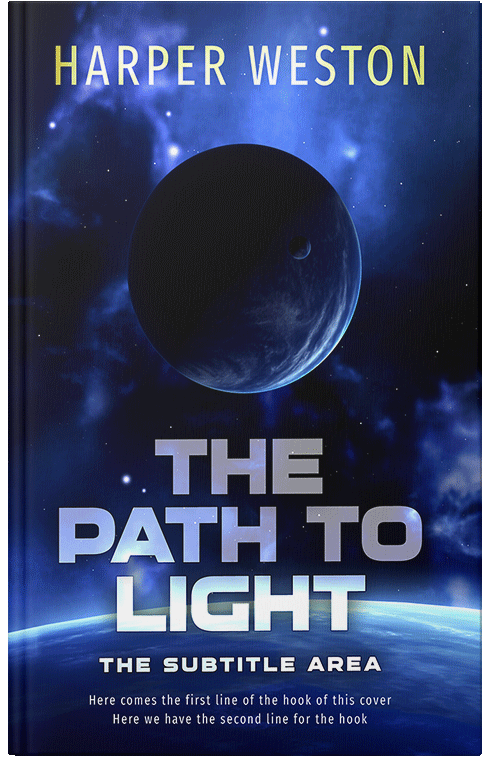 Front view of Black Pearl #23013 - Premade Science Fiction Book Cover