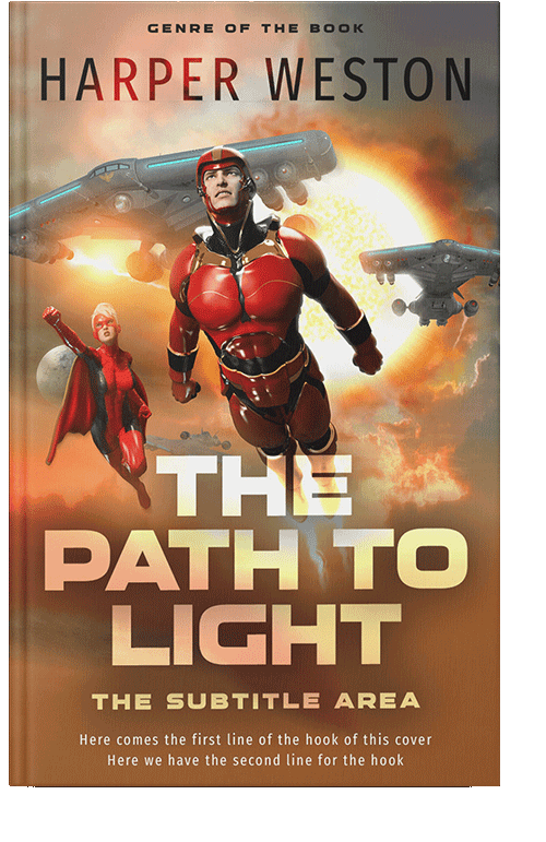 Front view of Santa Fe #23016 - Premade Science Fiction Book Cover