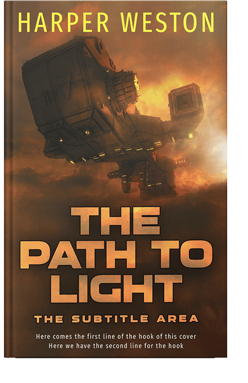 Front view of Metallic Bronze #23017 - Premade Science Fiction Book Cover