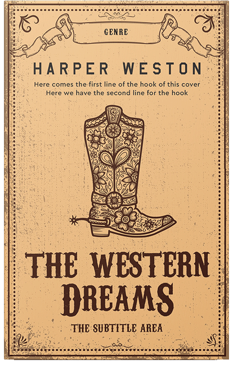 Front view of Manhattan #23032 - Premade Western Book Cover