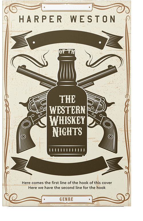 Front view of Parchment #23033 - Premade Action & Adventure Book Cover