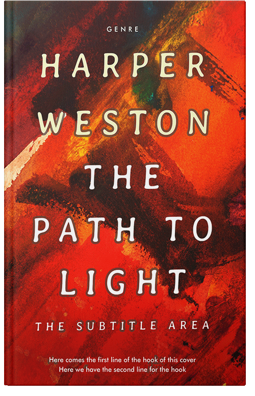 Front view of Premade Abstract Book Cover - Tia Maria