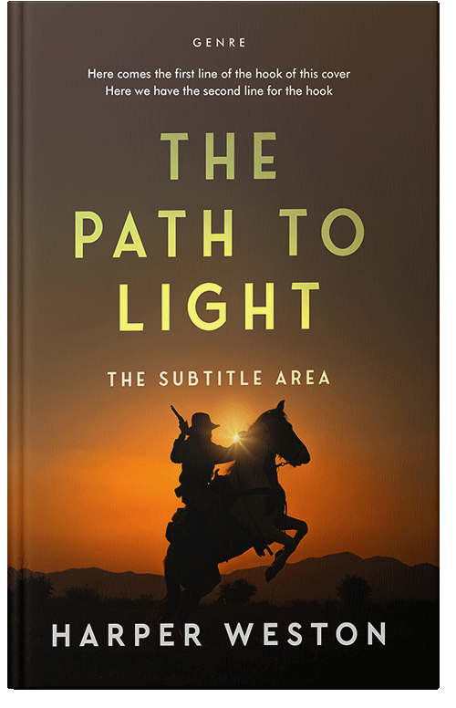 Front view of Premade Action & Adventure Book Cover - Black Marlin