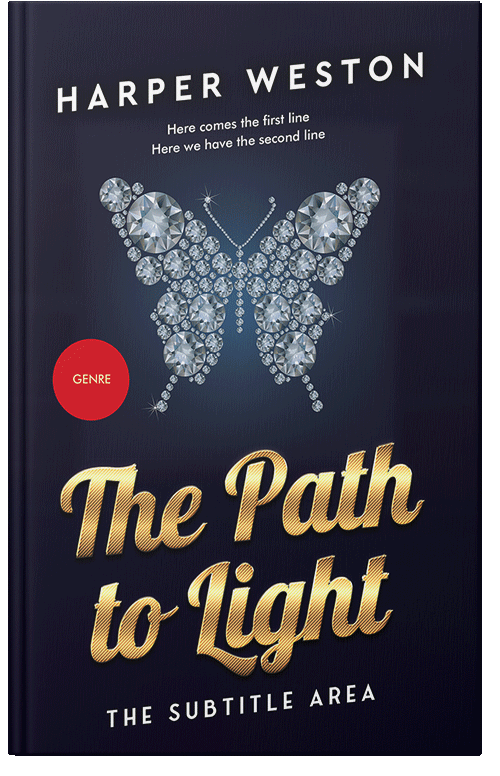 Front view of Ebony #23062 - Premade Abstract Book Cover