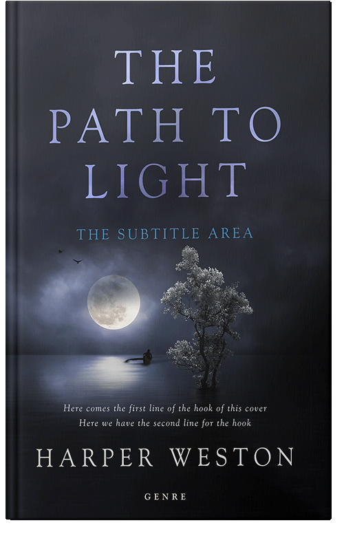 Front view of Premade Fantasy Book Cover - Steel Gray