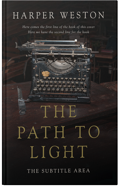 Front view of Premade Historical Book Cover - Cocoa Brown