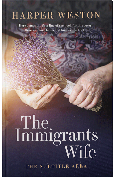 Front view of Blackcurrant #23095 - Premade Literary Fiction Book Cover