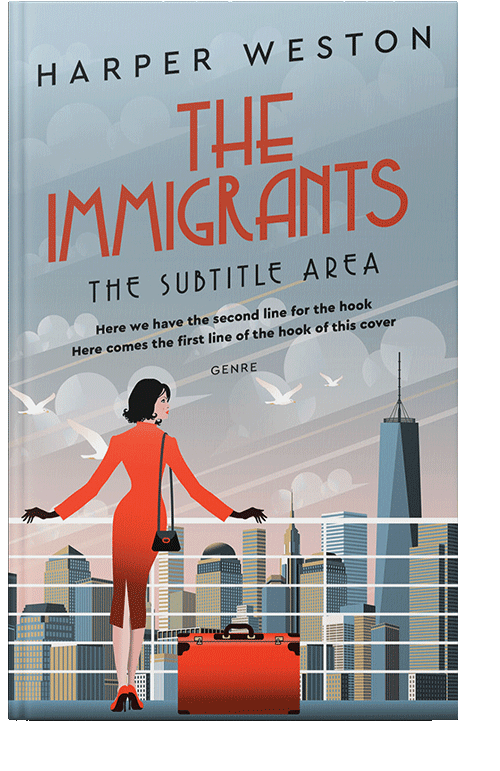 Front view of Tower Gray #23108 - Premade Travel Book Cover