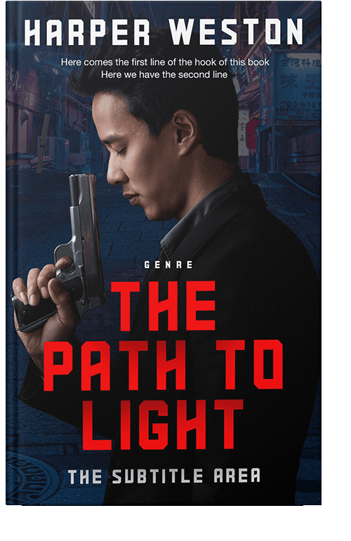 Front view of Ebony #23123 - Premade Mystery & Thriller & Suspense Book Cover | BookCoverZone