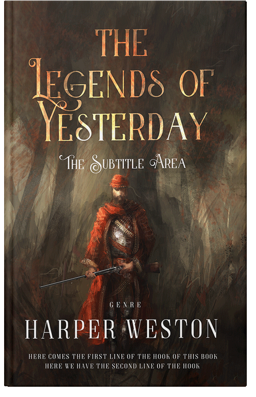 Front view of Black Marlin #23138 - Premade Fantasy Book Cover