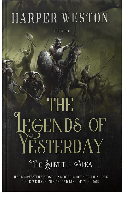 Front view of Premade Apocalyptica Book Cover - Rangoon Green