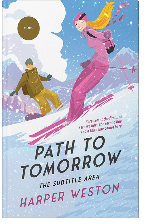 Front view of Periwinkle Gray #23166 - Premade Chick Lit Book Cover