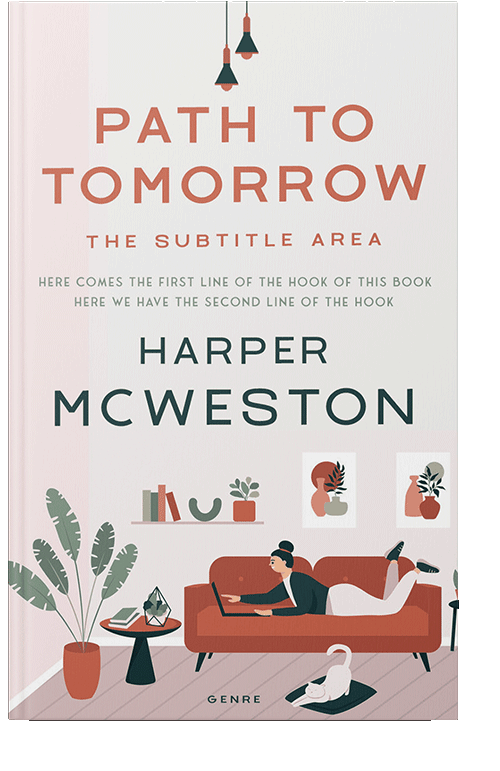 Front view of Soft Peach #23174 - Premade Abstract Book Cover | BookCoverZone