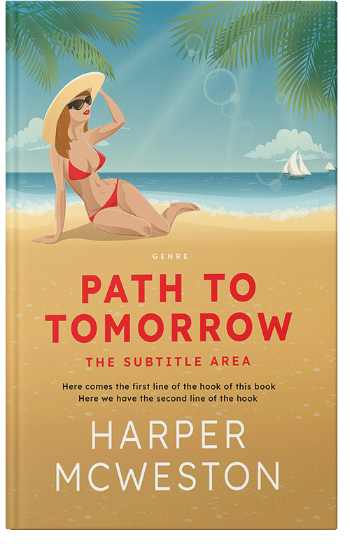 Front view of Premade Chick Lit Book Cover - Harvest Gold