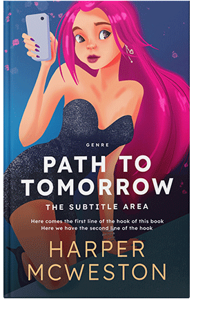 Pre Made Book Cover Deep Blush