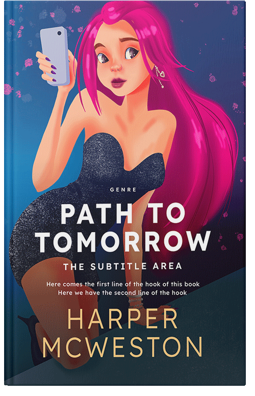 Front view of Premade Teen & Young Adult Book Cover - Deep Blush