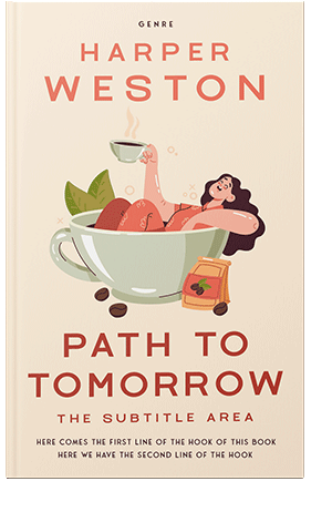 Pre Made Book Cover Citrine White