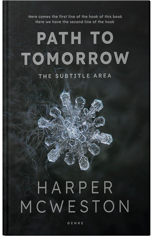 Front view of Premade Abstract Book Cover - Woodsmoke