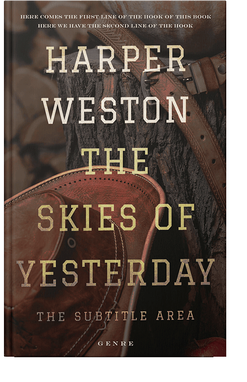 Front view of Bistre #23217 - Premade Western Book Cover