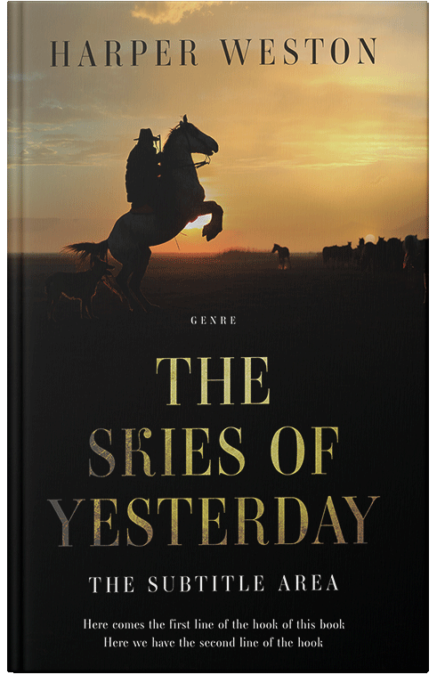 Front view of Premade Western Book Cover - Twine