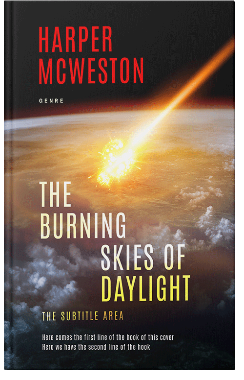 Front view of Premade Apocalyptica Book Cover - Harvest Gold