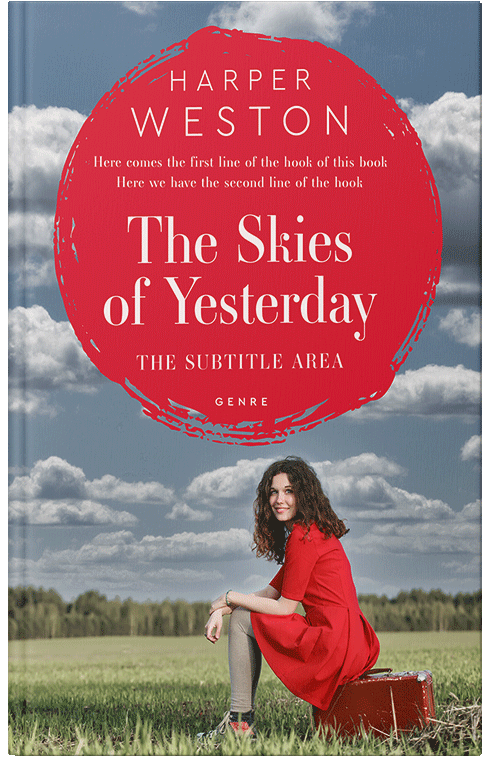 Front view of Crimson #23255 - Premade Literary Fiction Book Cover