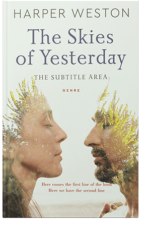 Pre Made Book Cover Green White