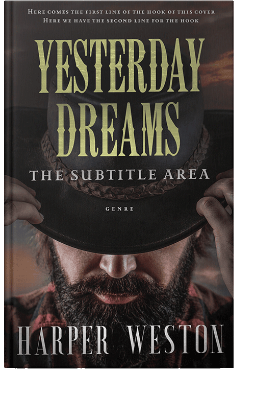 Front view of Cocoa Brown #23288 - Premade Western Book Cover