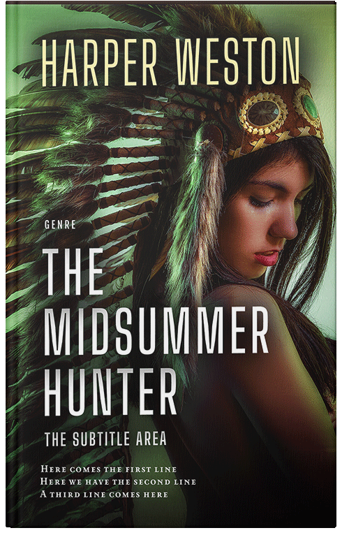 Front view of Premade Western Book Cover - Oil