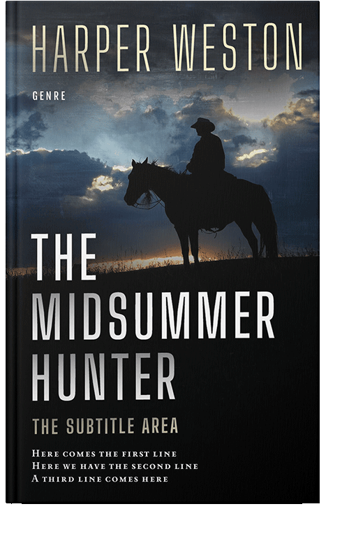 Front view of Mist Gray #23299 - Premade Action & Adventure Book Cover