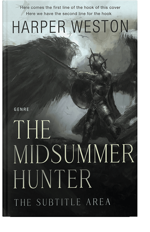 Front view of Powder Ash #23308 - Premade Fantasy Book Cover