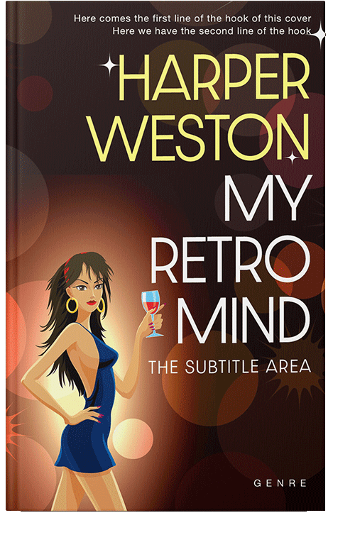 Front view of Harvest Gold #23329 - Premade Abstract Book Cover