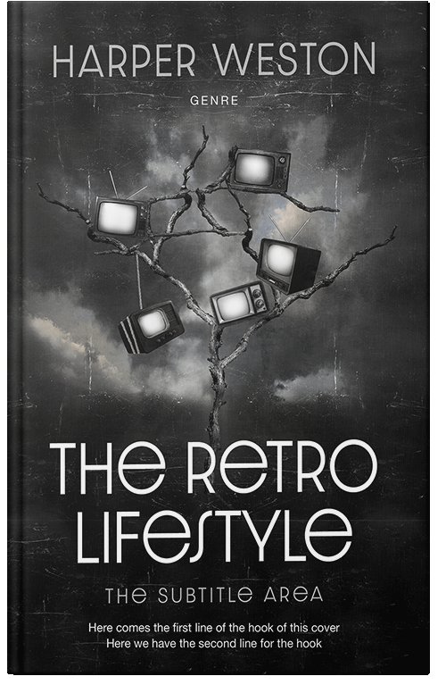 Front view of Mine Shaft #23350 - Premade Abstract Book Cover