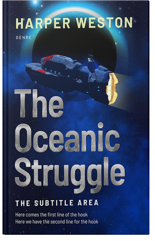 Front view of Mist Gray #23373 - Premade Science Fiction Book Cover