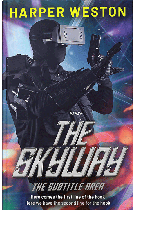 Front view of Clam Shell #23384 - Premade Science Fiction Book Cover