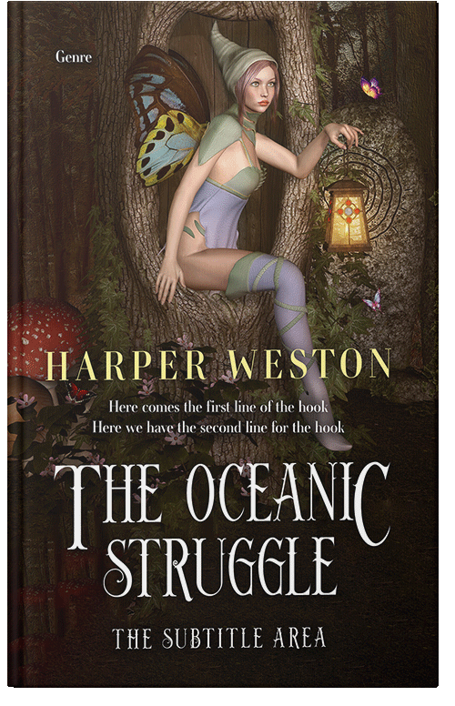 Front view of Premade Fantasy Book Cover - Coffee Bean