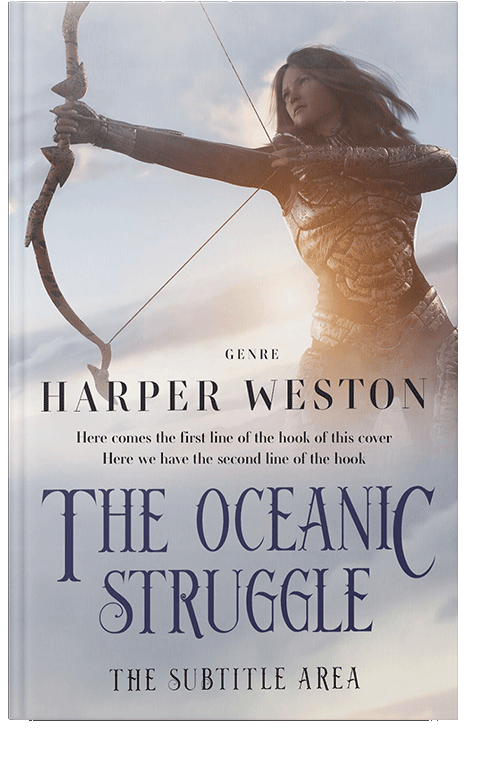 Front view of French Gray #23402 - Premade Fantasy Book Cover