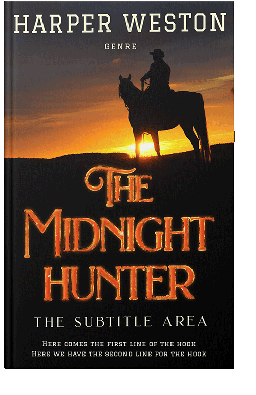 Front view of Raw Sienna #23420 - Premade Action & Adventure Book Cover