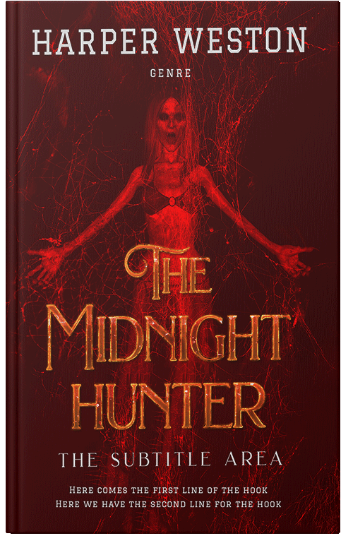 Front view of Rustic Red #23424 - Premade Horror Book Cover